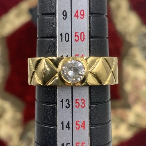 K18 ダイヤモンドリング　6.6g 0.308ct 約11.5号