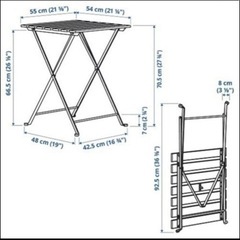 ガーデニングテーブルチェアセットの画像