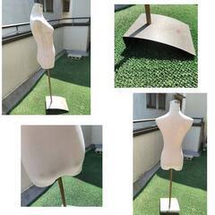 ディスプレイ トルソー 大人女性ボディ 金属土台 ディスプレイ用人体　マネキン白の画像