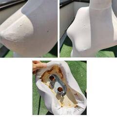 ディスプレイ トルソー 大人女性ボディ 金属土台 ディスプレイ用人体　マネキン白の画像