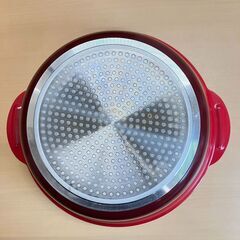 和平フレイズ IH対応 フチ付卓上鍋 紅丈膳 24cm ８号サイズ（3～4人用）の画像