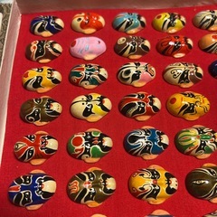 中国京劇臉譜 ミニチュアお面 仮面 50点の画像