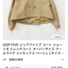 ジップファイブ冬コートの画像