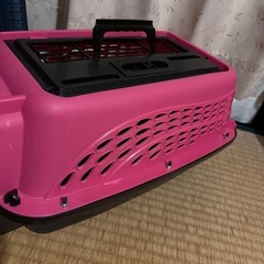 ペットゲージ　ピンクの画像