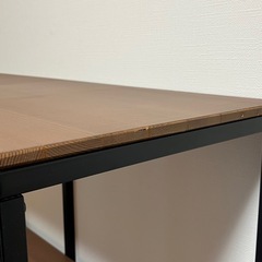 IKEA FJÄLLBO（フィエルボ） オープンシェルフ／4段 無垢材×ブラックのスチール 収納 棚 の画像