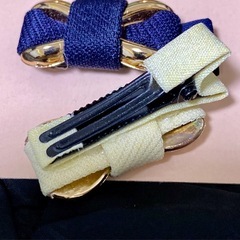 ヘアクリップ5個 ミント 白 青の画像