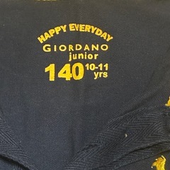 GIORDANO ネイビー ポロシャツ 140cmの画像