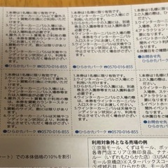 ひらかたパーク ひらパー 株主優待 ウィンターカーニバル スケート の画像