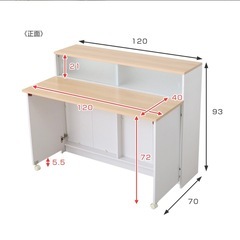 コンセント付きカウンターキッチン 幅120cmの画像