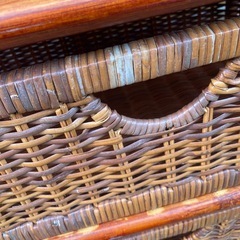 ラタン製 3段チェスト 高さ80cm 昭和レトロ　籐タンスの画像