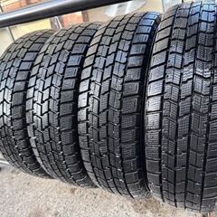 😊スタットレスタイヤ ホイル付き 軽自動車 グットイヤー アイスナビ７ 155/65R13 まだまだ使用可能👍の画像