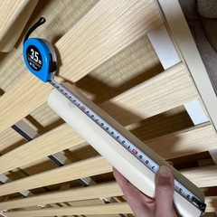 ダブルベッド　枠組み　高さ調節可能！足7本付きの画像