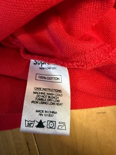 【美品】Supreme 18SS Corner Arc L/S ポロシャツ M