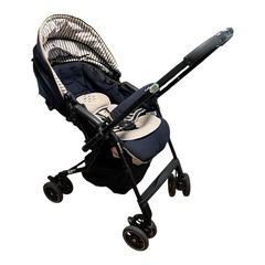 【レインカバー付】コンビ メチャカル オート4キャス エッグショック ネイビーの画像