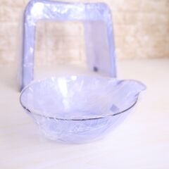 新品未使用 ２点セット クリアバスチェアL  & 湯桶 カラリ クリアブルー 今はもう販売していない貴重なカラーですの画像