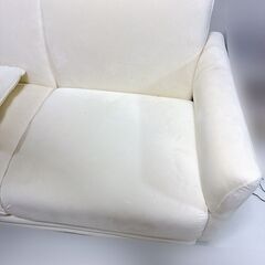 ★2人掛けソファ コンパクトソファー ベロア フロア ロー 二人用 2P 小さい 小さめ 省スペース クッション付き ひとり暮らし 一人暮らし 高見え 上質 幅113の画像