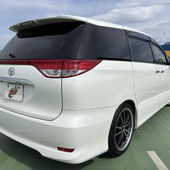 岡山【自社ローン】保証人無可★全国対応★エスティマ【2.4アエラス Gエディション】車検2年付/社外19インチAW/両側パワスラ/バックカメラ/ドラレコ/後席オットマン/ウォークスルー/スマートキー/DVD再生/ETCの画像