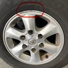  トヨタ ハイエース 200系 アルミホイール タイヤホイールセット スペアタイヤ付き 5本セット 195/80R15 107/105Lの画像