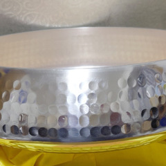 未使用品　島本製作所　アルミ打出鍋　26cm 3.5L　ガラス蓋付の画像