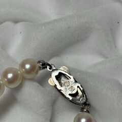 アコヤ真珠 ネックレス 6-6.5mm SILVER クラスプ 鑑別書付きの画像