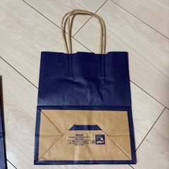 日本製　紙袋　50枚　ネイビー　25×21×12cmの画像