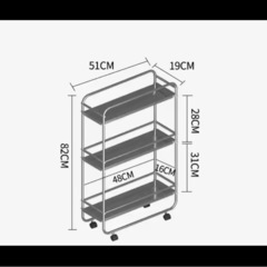 ステンレス 収納ラック カート の画像