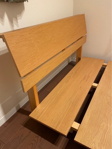 木製セミダブルベッド