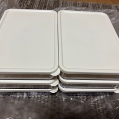 【引き取り者決定】ビバフラットフラット保存容器白6個新品の画像