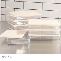 【引き取り者決定】ビバフラットフラット保存容器白6個新品の画像