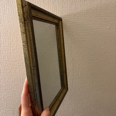 美品　卓上/壁掛け　鏡　ビンテージ風
の画像