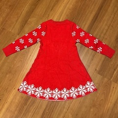 クリスマス　ノルディック柄　トナカイ　ニットワンピースの画像