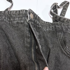 ブラックデニム サロペ オールインの画像