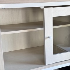 定価30,990円　シェルフ ファルセット(シェルフ1659 WH/ガラスキャビネット36 WH/引出し WH)の画像