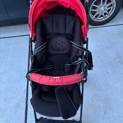 ベビーカー アップリカ ラクーナ赤の画像