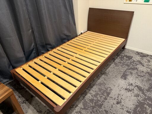 木製シングルベッドフレームのみ【引き取り限定】 シングル木製すのこベッドフレーム（フレームのみ）／引取限定 (橋本