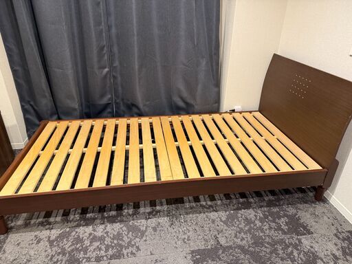 木製シングルベッドフレームのみ【引き取り限定】 シングル木製すのこベッドフレーム（フレームのみ）／引取限定 (橋本