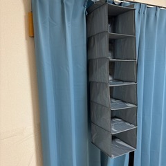 クローゼット　押入れ収納　折りたたみ　衣類収納　6段　グレーの画像