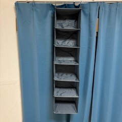 クローゼット　押入れ収納　折りたたみ　衣類収納　6段　グレーの画像