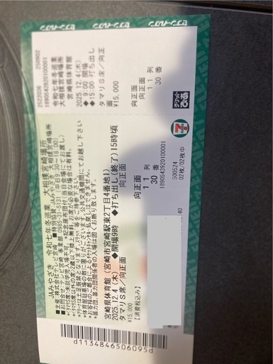 大相撲チケット1枚　宮崎場所
