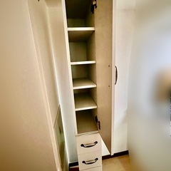 スリム収納棚ホワイトの画像