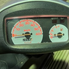 【New】美品 実働 BT新品 バリ溝 スズキ CA1PA レッツ2 2スト原付 スクーター シルバーの画像