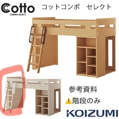 コイズミ　コットコンポセレクト　ミドルベッド用階段の画像
