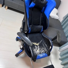ゲーミングチェア　リクライニング＆オットマン付き　引き取り限定（印西市）の画像