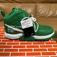 【新品】NIKE エアフォース1MID x Off-White グリーン28cmの画像
