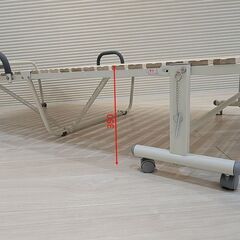 (値下げしました！）折りたたみ式桐すのこパイプベッド　限りなく新品に近い！の画像