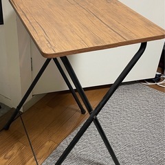 山善　折りたたみサイドテーブルの画像