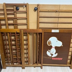 日本製ベビーベッド スヌーピー 120×70 の画像