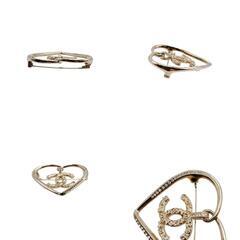 シャネル AB6004 ブローチ ゴールド  CHANEL メタル  ココマークハートの画像