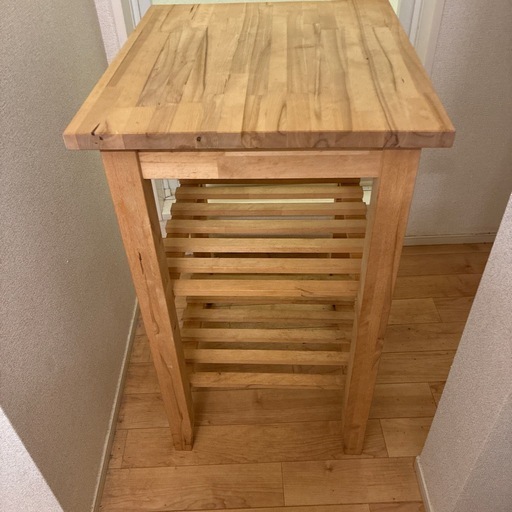 木製キッチンワゴン キャスター付き 2段