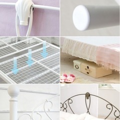 ホワイト セミダブルベッドフレーム の画像